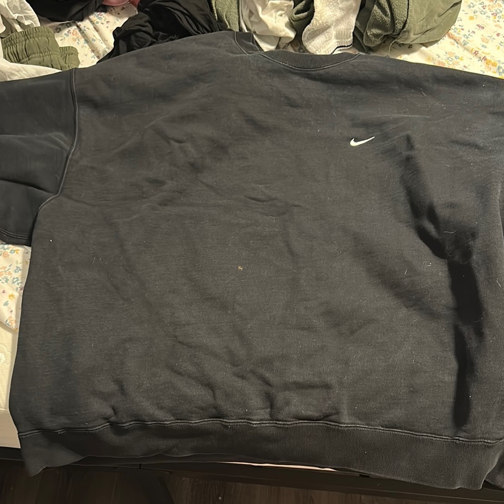 Nike Black Crewneck Sweater with Iconic Swoosh